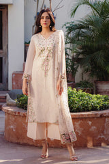 Pakistani Parfait Nude Embroidered Georgette Salwar Kameez (3-Piece) - Image 5