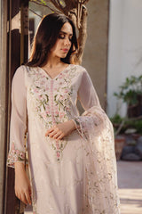 Pakistani Parfait Nude Embroidered Georgette Salwar Kameez (3-Piece) - Image 6