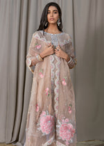 Skin Hand-Embellished Tissue Salwar Kameez (3-Piece) - Image 3