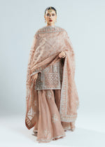 Pakistani Nude Hand-Embellished Organza Sharara (3-Piece) - Image 12