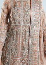 Pakistani Nude Hand-Embellished Organza Sharara (3-Piece) - Image 4