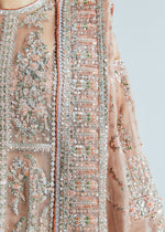 Pakistani Nude Hand-Embellished Organza Sharara (3-Piece) - Image 7