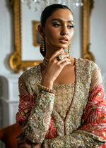 Nude Embellished Net Gown with Sharara (4-Piece) - Image 3