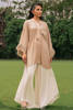 Nude Embellished Crepe Batwing Kurta Set (2-Piece) - Image 2