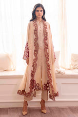 Parfait Nude Cutwork Embroidered Georgette Chiffon Salwar Kameez (3-Piece) - Image 2