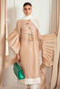 Pakistani Nude 3D Embroidered Raw Silk Kurta Set (3-Piece) - Image 4