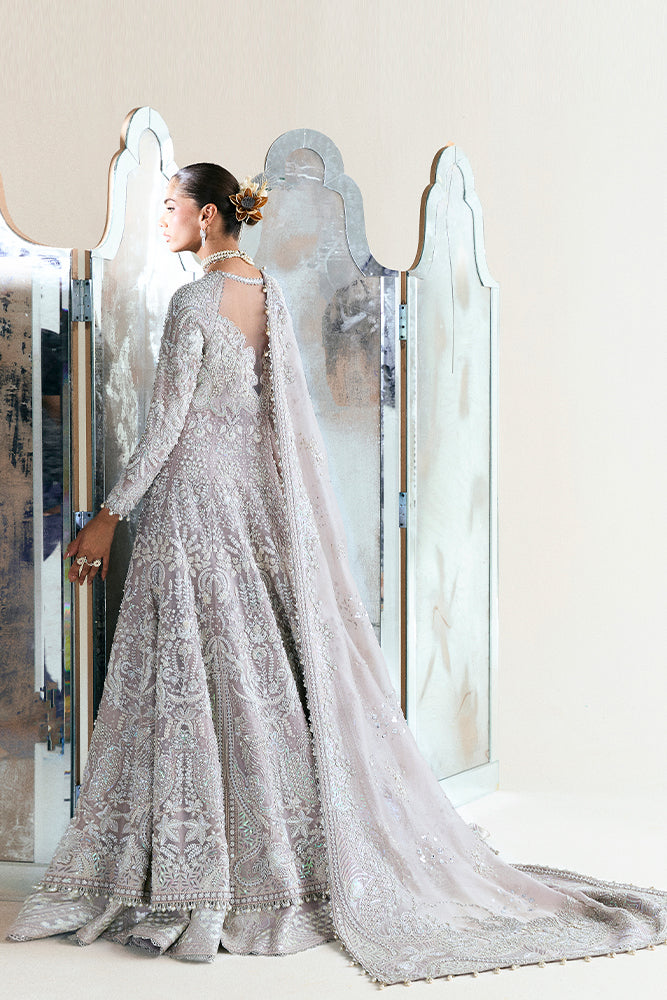 Off-White Embellished Tissue Silk Bridal Lehenga (3-Piece) - Image 7