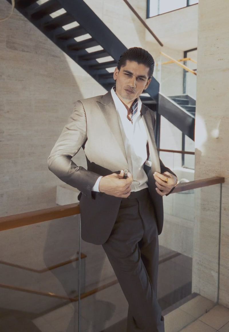 Deep Olive Green Suiting Fabric 2-Piece Suit (Slim Fit) - Image 6