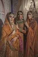 Orange Zardozi Jamawar Kalidaar Gharara (3-Piece) - Image 7