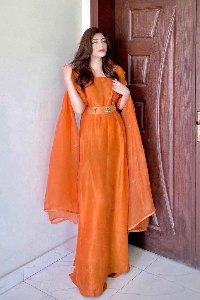 Pakistani Mandarin Embellished Pure Silk Kaftan (3-Piece) - Image 1