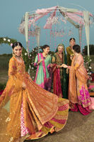 Pakistani Burnt Orange Chikankari Kalidar Lehenga (3-Piece) - Image 6