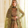 Burnt Orange Zardozi Silk Bridal Lehenga (3-Piece) - Image 4