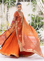 Burnt Orange Zardozi Charmeuse Salwar Kameez (3-Piece) - Image 6