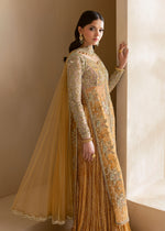 Orange Embroidered Net Sharara (3-Piece) - Image 8