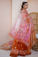 Burnt Orange Embroidered Raw Silk Kalidar (2-Piece) - Image 4