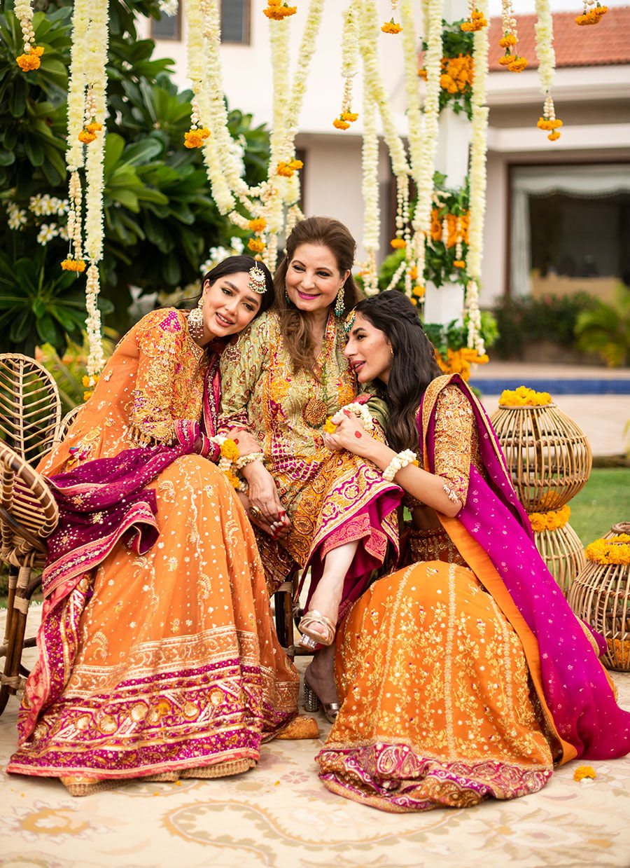 Burnt Orange Embellished Net Kalidaar (3-Piece) - Image 13