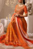 Orange Hand-Embellished Organza Lehenga (3-Piece) - Image 6