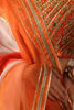Orange Hand-Embellished Organza Lehenga (3-Piece) - Image 9