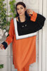 Orange Embroidered Linen Salwar Kameez (2-Piece) - Image 3