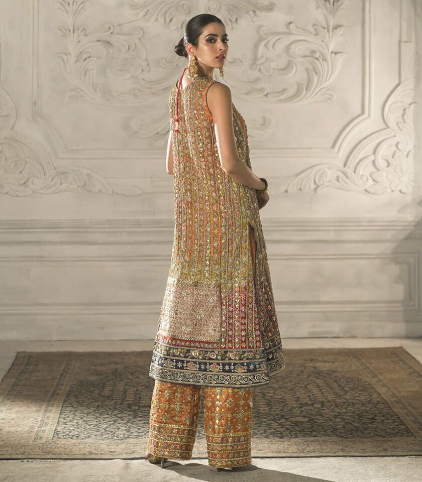 Bright Chunri Embroidered Silk Blend Jacket (2-Piece) - Image 2