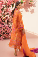 Pakistani Rust Digital Printed Silk Salwar Kameez (3-Piece) - Image 5