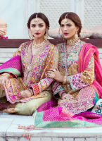 Burnt Orange Gota Embroidered Silk Salwar Kameez (3-Piece) - Image 2