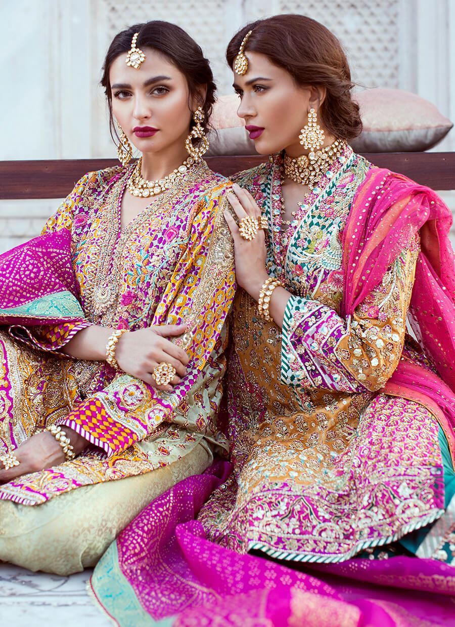 Burnt Orange Gota Embroidered Silk Salwar Kameez (3-Piece) - Image 5