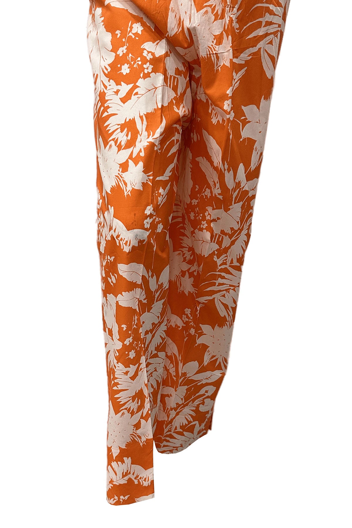 Pakistani Orange Digital Printed Cotton Trouser (1-Pc) - Image 1