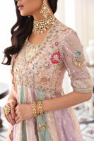 Multicoloured Zardozi Net Kalidar Dress (3-Piece) - Image 5