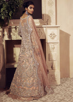 Blush Peach Embroidered Silk Jacket Gown (3-Piece) - Image 7