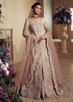 Blush Peach Embroidered Silk Jacket Gown (3-Piece) - Image 8