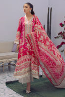 Pakistani Viva Magenta Digital Printed Lawn Anarkali Dress (2-Piece) - Image 4