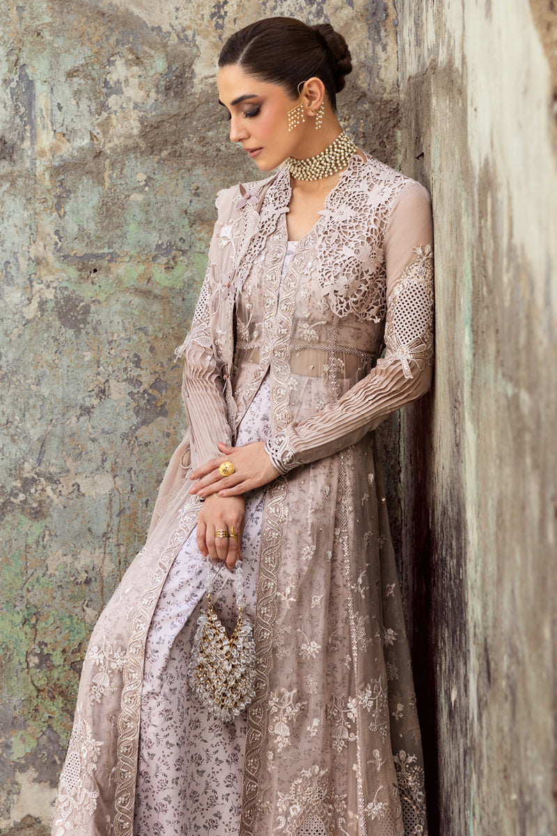 Pakistani Blush Chikankari Embroidered Chiffon Anarkali Dress (3-Piece) - Image 8