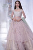 Pakistani Blush Pink Embellished Net Anarkali Dress (2-Piece) - Image 2