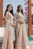 Peach Embroidered Net Anarkali Dress (3-Piece) - Image 3