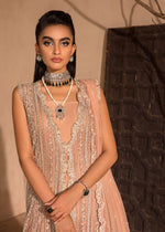 Indian Pink Embroidered Net Anarkali Dress (2-Piece) - Image 8