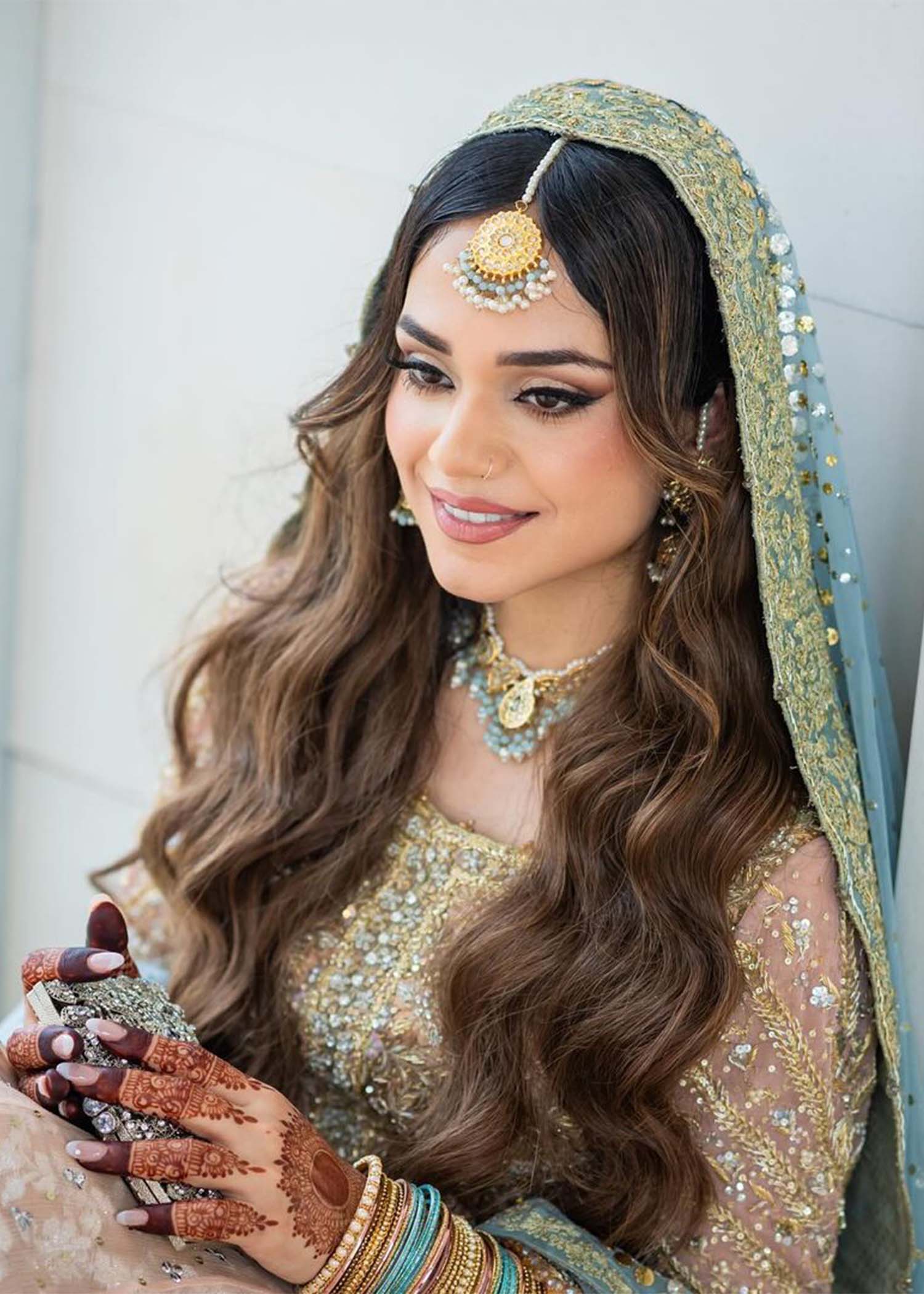 Pakistani Blush Pink Embellished Net Silk Anarkali Dress (2-Piece) - Image 9