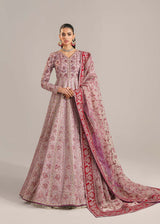 Pakistani Dusty Pink Embroidered Organza Anarkali Dress (2-Piece) - Image 2