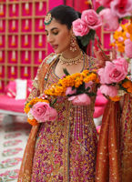 Deep Pink & Royal Purple Embellished Kataan Angrakha (3-Piece) - Image 3