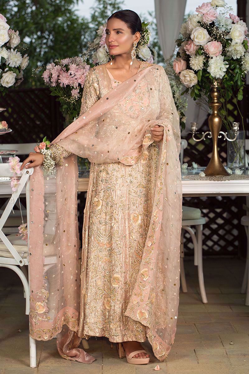Dawn Pink Ganga Jamuna Chiffon Angarkha (3-Piece) - Image 1