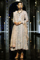 Powder Pink Zardozi Shimmery Chiffon Angrakha (3-Piece) - Image 2