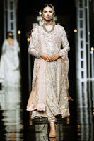 Powder Pink Zardozi Shimmery Chiffon Angrakha (3-Piece) - Image 4