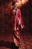 Pakistani Fuchsia Hand-Embellished Organza & Silk Wrap Set (2-Piece) - Image 4