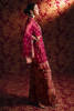 Pakistani Fuchsia Hand-Embellished Organza & Silk Wrap Set (2-Piece) - Image 5