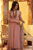 Tea-Pink Embroidered Silk Angrakha Dress (3-Piece) - Image 4