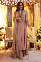 Tea-Pink Embroidered Silk Angrakha Dress (3-Piece) - Image 5