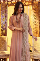 Tea-Pink Embroidered Silk Angrakha Dress (3-Piece) - Image 7