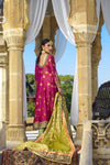 Magenta Zardozi Silk Jamawar Angarkha (3-Piece) - Image 3