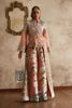 Blush Pink Embroidered Organza Long Jacket (2-Piece) - Image 3