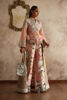 Blush Pink Embroidered Organza Long Jacket (2-Piece) - Image 4